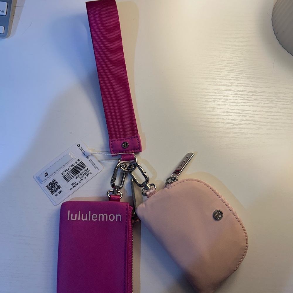 Lululemon Athletica Pink Wristlet and Pouch